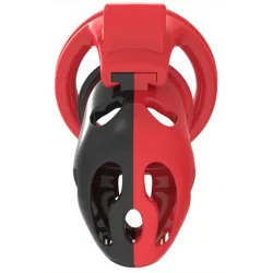  Cage de chasteté Dinoz 6.5 x 3cm Noir-Rouge